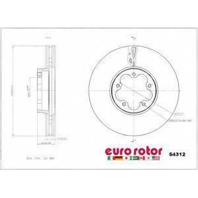 Front Premium Rotor by EUROROTOR - 54312