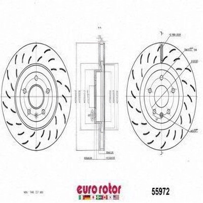 EUROROTOR - 55972 - Front Premium Rotor by EUROROTOR - 55972