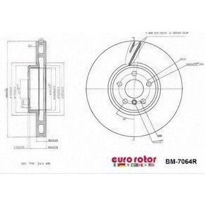 EUROROTOR - BM7064R - Front Premium Rotor