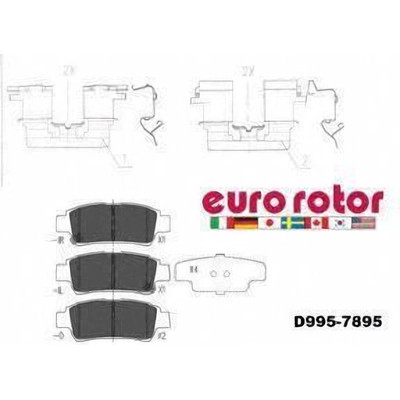 Rear Semi Metallic Pads by EUROROTOR - F1D995H