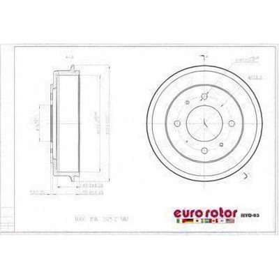 EUROROTOR - HYD93 - Rear Brake Drum