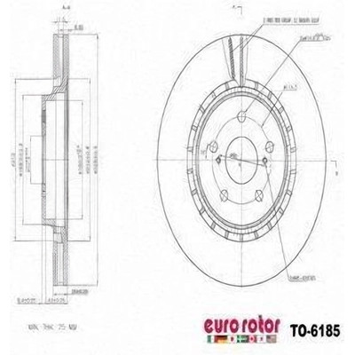 Front Premium Rotor by EUROROTOR - TO6185