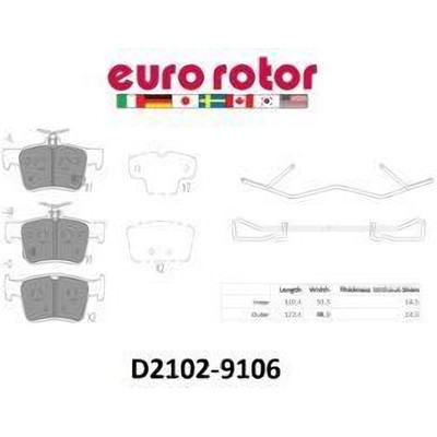 EUROROTOR - ID2102H - Rear Ceramic Pads by EUROROTOR - ID2102H