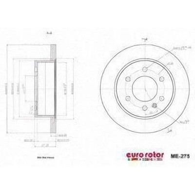 Rear Premium Rotor by EUROROTOR - ME275