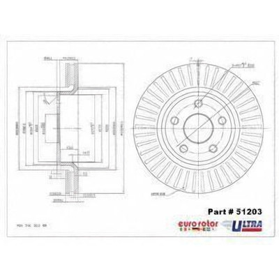 Front Premium Rotor by EUROROTOR - 51203