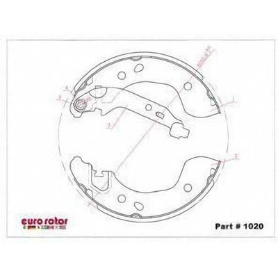 EUROROTOR - 1020 - EUROROTOR - 1020 - Rear New Brake Shoes