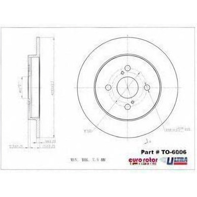 Rear Premium Rotor by EUROROTOR - TO6006