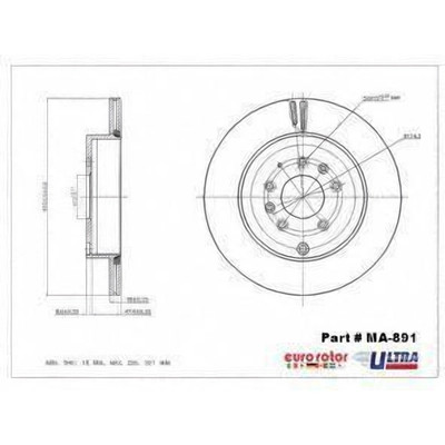 EUROROTOR - MA891 - Rear Premium Rotor by EUROROTOR - MA891