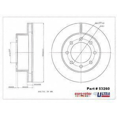 EUROROTOR - 53260 - Front Premium Rotor by EUROROTOR - 53260