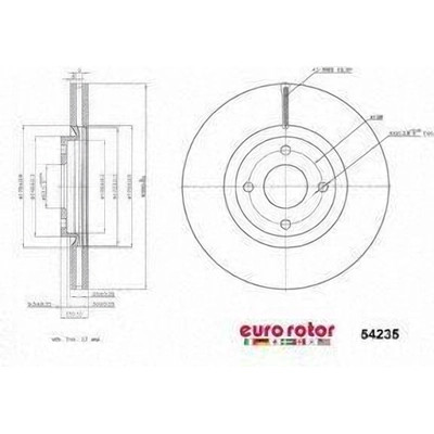 EUROROTOR - 54235 - Front Premium Rotor by EUROROTOR - 54235