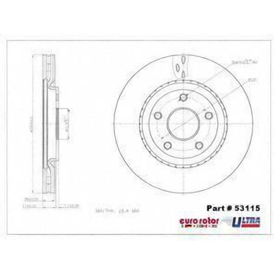 EUROROTOR - 53115 - Front Premium Rotor