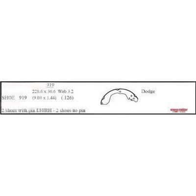 EUROROTOR - 919 - Rear New Brake Shoes