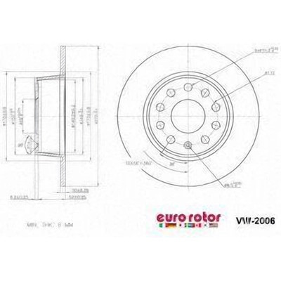 EUROROTOR - VW2006 - Rear Premium Rotor