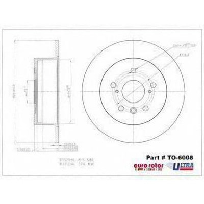 EUROROTOR - TO6008 - EUROROTOR - TO6008 - Rear Premium Rotor