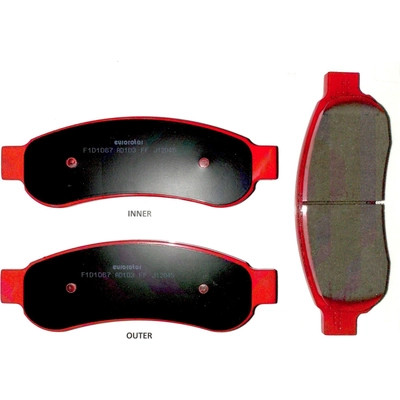 Rear Semi Metallic Pads by EUROROTOR - F1D1067H