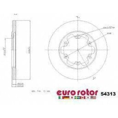 EUROROTOR - 54313 - Rear Premium Rotor by EUROROTOR - 54313