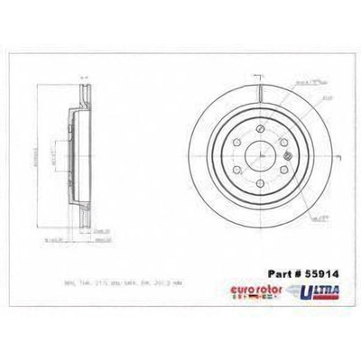 EUROROTOR - 55914 - Rear Premium Rotor by EUROROTOR - 55914