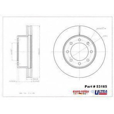 EUROROTOR - 53165 - Front Premium Rotor by EUROROTOR - 53165