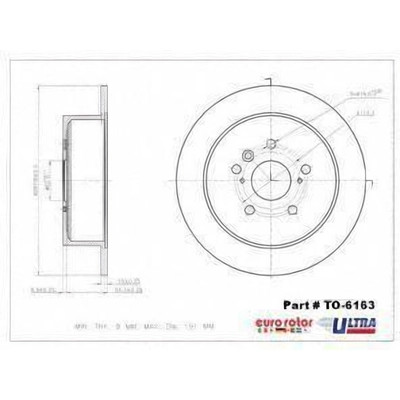 EUROROTOR - TO6163 - EUROROTOR - TO6163 - Rear Premium Rotor