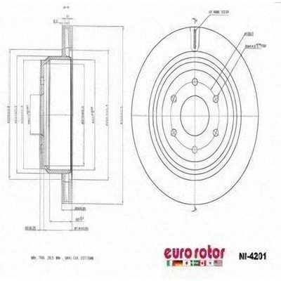 EUROROTOR - NI4201 - Rear Premium Rotor by EUROROTOR - NI4201