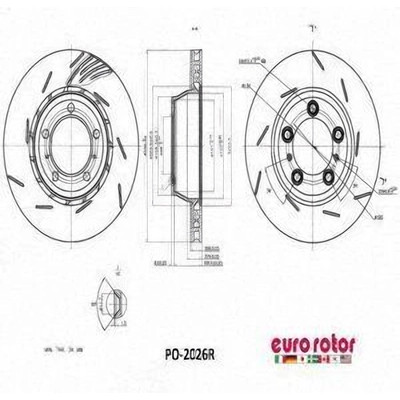 Rear Premium Rotor by EUROROTOR - PO2026R