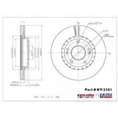 EUROROTOR - HY3101 - EUROROTOR - HY3101 - Front Premium Rotor
