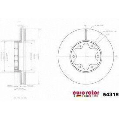 Front Premium Rotor by EUROROTOR - 54315