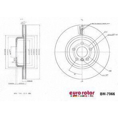 Rear Premium Rotor by EUROROTOR - BM7066