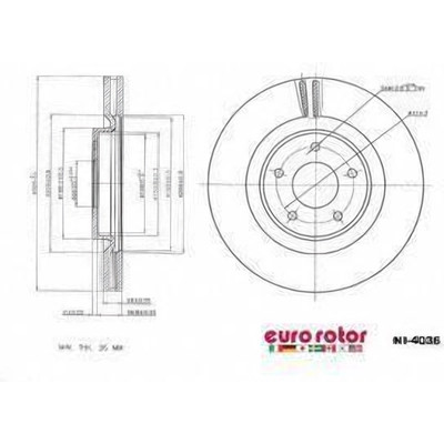 EUROROTOR - NI4036 - Front Premium Rotor by EUROROTOR - NI4036