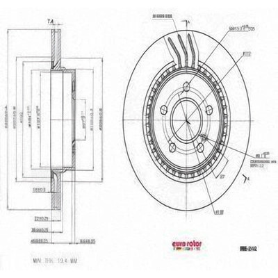 Rear Premium Rotor by EUROROTOR - ME242