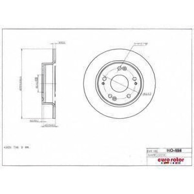 EUROROTOR - HO594 - EUROROTOR - HO594 - Rear Premium Rotor