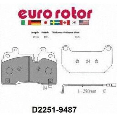 Front Ceramic Pads by EUROROTOR - ID2251S