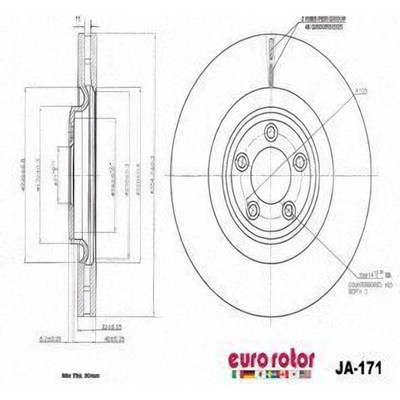 EUROROTOR - JA171 - Front Premium Rotor by EUROROTOR - JA171