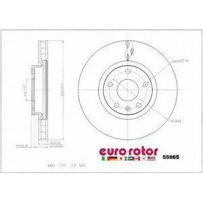 Front Premium Rotor by EUROROTOR - 55965