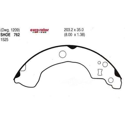 EUROROTOR - 762 - EUROROTOR - 762 - Rear New Brake Shoes