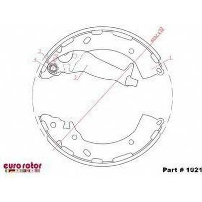 EUROROTOR - 1021 - EUROROTOR - 1021 - Rear New Brake Shoes