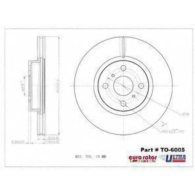 EUROROTOR - TO6005 - Front Premium Rotor by EUROROTOR - TO6005