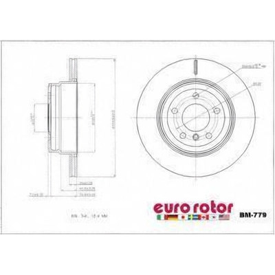 EUROROTOR - BM779 - Rear Premium Rotor