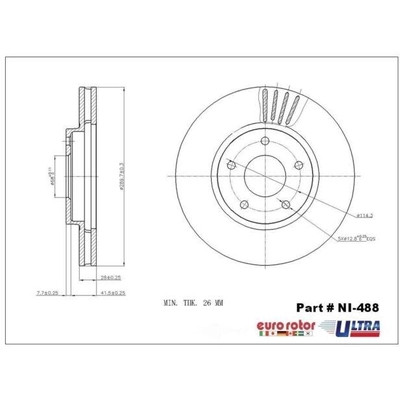 EUROROTOR - NI488 - Front Premium Rotor by EUROROTOR - NI488