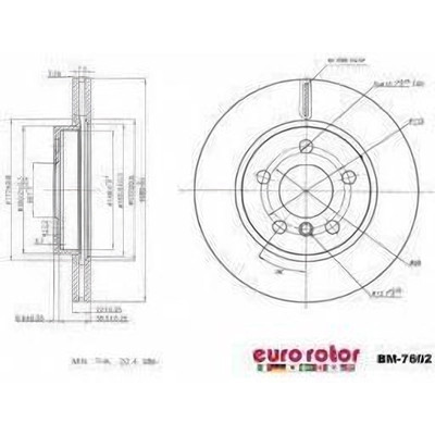 Front Premium Rotor by EUROROTOR - BM7602
