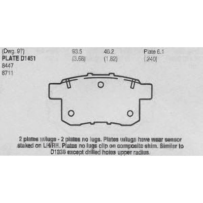 Rear Ceramic Pads by EUROROTOR - ID1451H