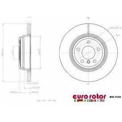 Rear Premium Rotor by EUROROTOR - BM7038
