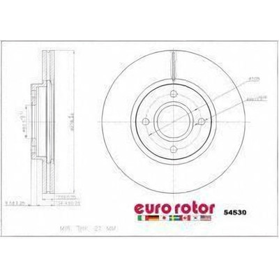 EUROROTOR - 54530 - Front Premium Rotor by EUROROTOR - 54530
