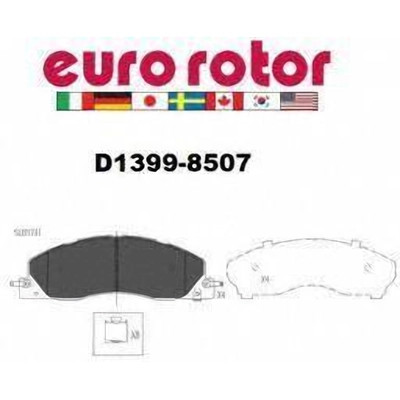 EUROROTOR - XD1399H - Front Disc Pads by EUROROTOR - XD1399H