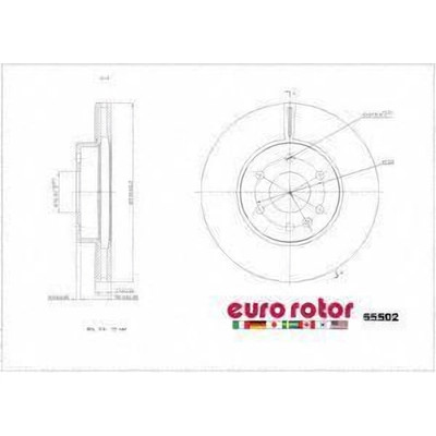 EUROROTOR - 55502 - Front Premium Rotor by EUROROTOR - 55502