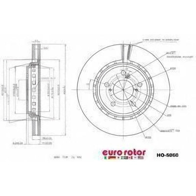 EUROROTOR - HO5060 - Front Premium Rotor