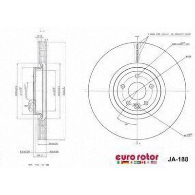 EUROROTOR - JA188 - Front Premium Rotor by EUROROTOR - JA188
