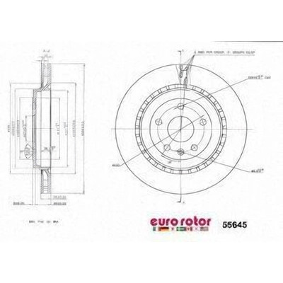 Rear Premium Rotor by EUROROTOR - 55645