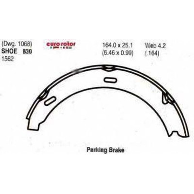 EUROROTOR - 830 - Rear Parking Brake Shoes by EUROROTOR - 830
