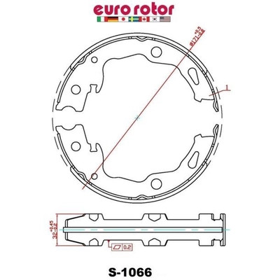 EUROROTOR - 1066 - Rear Parking Brake Shoes by EUROROTOR - 1066